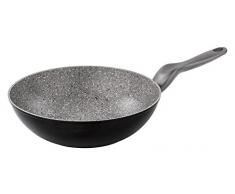Barazzoni Dolomitica Plus Saltapasta Wok, Alluminio, Grigio, 28 cm