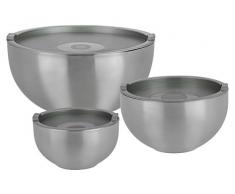 GSW 824019Â Ciotola Termica Ciotola Termica Set con Coperchio in plastica 6Â Pezzi, Acciaio Inox, Argento, 26,5Â x 26,5Â x 13,0Â cm, 6Â unitÃ 