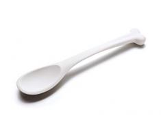 Monkey Business Bone Appetit Cucchiaio, Silicone, Bianco