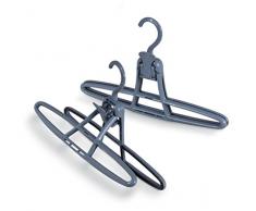 Domopak Living Set 2 pinze Appendiabiti, Grigio, 30 cm, 2 unitÃ