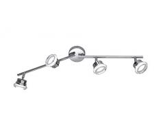 Action by Wofi PLAFONIERA, 4Â luci Morgan classe di consumo energetico A +, 3000Â kelvin, 400Â lumen, 4Â x LED/5Â W, 8Â x 15,5Â x 71,5Â cm, Cromo 733604010000