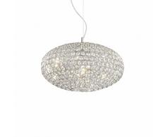 Ideal Lux Orion SP8 Lampada a Sospensione E14, Cromo, Unica