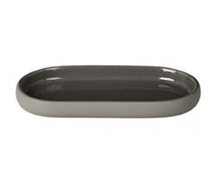 blomus Sono Vassoio, Ceramica, Silicone, Satellite, H 2,5 cm, B 10 cm, T 19 cm
