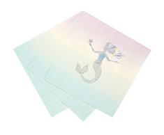 Talking Tables We Heart Mermaid tovaglioli con Lamina, Multi, 33Â cm, Confezione da 16