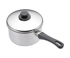Kitchen Craft - Pentola Alta in Acciaio Inox con Manico, Coperchio Incluso, 14Â cm