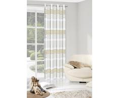 Eurofirany ZAS/Eric/B + K Tenda Eric con Occhielli, a Righe, 140Â x 250Â cm, Colore: Bianco/Crema