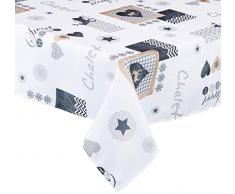 CALITEX S957804331B - Tovaglia Gauderic, 150 x 250 cm, Colore: Bianco