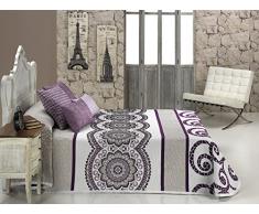 Textilia Misouri Copriletto-Trapunta per letto matrimoniale, colore: Viola 250 x 270 cm viola