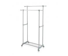 Leifheit 80025 Appendiabiti Mobile, Metallo, Argento, 26x6.2x85.5 cm