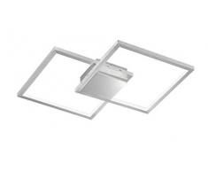 WOFI Manas Lampada da soffitto 18 W, Alluminio Spazzolato