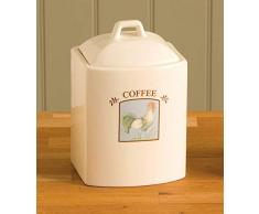Premier Housewares 0721795 Home To Roost Barattolo per caffè, Ceramica, Crema