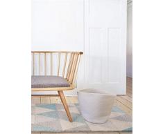 benuta - Tappeto Pastel Geomet, per Salotto e Camera da Letto, Fibra Sintetica, Turchese, 120 x 170 cm