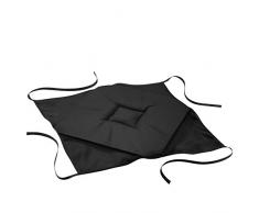 Douceur DIntÃ©rieur - 1605157, Cuscino Da Sedia Con 4 Volant , 36 X 36 X 3.5 Cm , Essentiel , Poliestere Unito , Nero