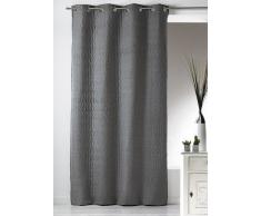 Home Maison - Tende in Tela Trapuntata, con Occhielli, 140 x 260 cm, Colore: Grigio, 140 x 260 cm