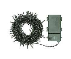 Xmas King Catena Batteria c/TMR Bianco Illuminazione di Natale 8024199010437, Unica