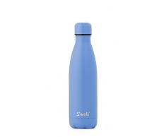 Swell - Thermos Borraccia in Acciaio Inox, a Doppia Parete, 481,9 Gram, Londra del Camino, Monaco Blue with Matching cap, 17oz/500ml