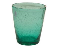 Villa dâEste Home Tivoli Cancun Set 6 Bicchieri Tiffany, Verde Acqua, 9x9x10 cm, 6 unitÃ