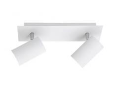 Trio Leuchten Trio 802400201 Marley Faretto, 2x35 Watt, Bianco, 30x9x15 cm GU10