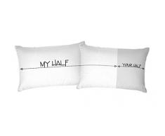 Italian Bed Linen Coppia Federe Stampa Digitale, Printed 24, 52 x 82 cm