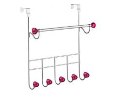 Premier Housewares 0509679 Appendiabiti per Porta, Cromato, 5 Ganci