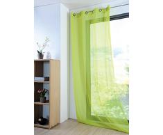 Lovely Casa R61697001VL Tenda trasparente, in poliestere, 135Â x 260Â cm, Verde lime