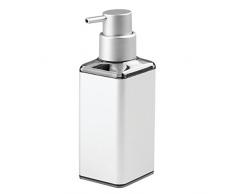 InterDesign Metro Ultra Pompa Dispenser di Sapone in Alluminio Antiruggine per Cucina, Bagno - Quadrata, Argento