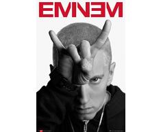 Grupo Erik LP1752 Poster Eminem Horns, carta, Multicolore, 91 x 61,5 x 0,1 cm