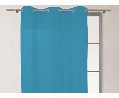 Soleil docre 031704 Tenda con occhielli in puro cotone DENTELLE foglia di tè, 140x240 cm