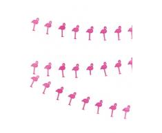 party pro Ghirlanda Fenicottero, Carta, Rosa, 300Â x 10Â x 0,1Â cm
