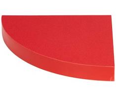 ModulHome - Mensola a Sospensione, Pannello MDF, Pannello MDF, Rosso, 25 x 25 x 3,4 cm
