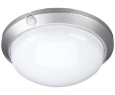 Fabas 2796-61-137 - Plafoniera con rilevatore di movimento, Ø 30 cm, 60 W, E27, colore: Argento
