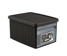 Stefanplast Elegance Scatola M con Apertura, Moka, 39x29x21 cm