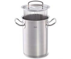 Fissler Original Profi-Collection - Pentola per Asparagi in Acciaio Inox (4,5 Litri, Ã16 cm), con Coperchio, Vaporizzatore Incl. Inserto, Induzione