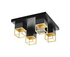 EGLO MONTEBALDO Lampada da soffitto 5 W, Nero, Oro