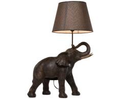 KARE Lampada da Tavolo Elephant Safari, Grigio, 73.5 x 33 x 52.3 cm