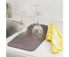 InterDesign iDry Mini Tappetino Cucina, Tessuto, Marrone