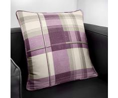 Dreams n Drapes Federa FusionÂ âÂ Balmoral Check, Plum, Cushion (Filled): 43 x 43cm