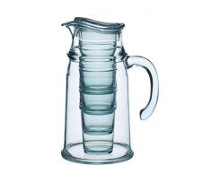 Kitchencraft We Love Summer BPA-Free plastica Bicchieri e brocca, Confezione da Pezzi, Colore: Trasparente, Colore: Blu, Pezzi