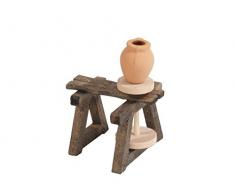 Bertoni Potter Panca in Legno con Vaso di Terracotta, Legno, Multicolore, Taglia Unica