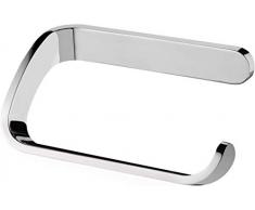 Bisk - Portarotolo da Bagno Natura, 13x7,5x5 cm: Colore: Cromato