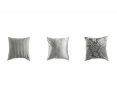 Galileo Casa 2410610 Cuscino Arredo, Cotone, Grigio, 55x55x14 cm, 3 unitÃ 