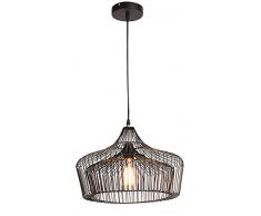 Lampadario Doris, Sospensione Metallo, 60 W, Nero, Ã 40 x H 31,5 cm