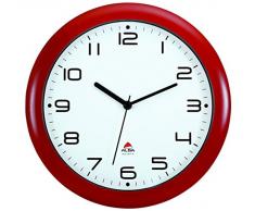 Alba, Orologio da Parete con meccanismo Silenzioso, Rosso (Rot)