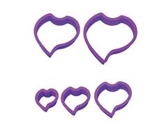Decora Confezione Tagliapasta Lirio, Plastica, Viola, 5 Pezzi