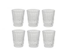 Villa DEste Home Tivoli 5901174 nobilis Set 6 Bicchieri Acqua Trasparenti, Vetro