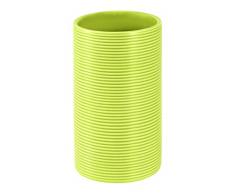 Spirella-Bicchiere Porta spazzolini, a Coste, Colore Verde Pistacchio