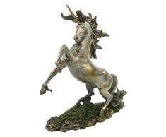 Nemesis Now - Statuetta di Unicorno Rampante, 36 cm, in Bronzo, 33 cm