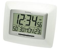 Technoline WS 8100 Orologio Radio, Argento/Bianco, 23.5x2.7x19.5 cm