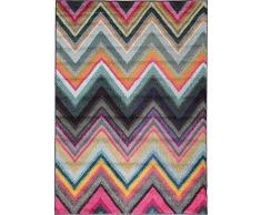 benuta Tappeto Casa Multicolore, 140 x 200 cm, Tappeto Moderno per Salotto e Camera da Letto