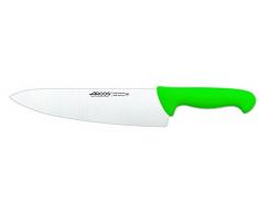 Arcos Serie 2900 - Coltello da Chef Coltello da Cucina - Lama Acciaio Inossidabile Nitrum 250 mm - Manico Polipropilene Colore Verde